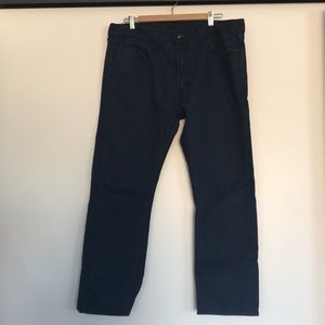 Men’s Levi  513 jeans blue with black stitching